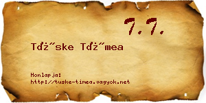 Tüske Tímea névjegykártya