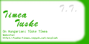 timea tuske business card